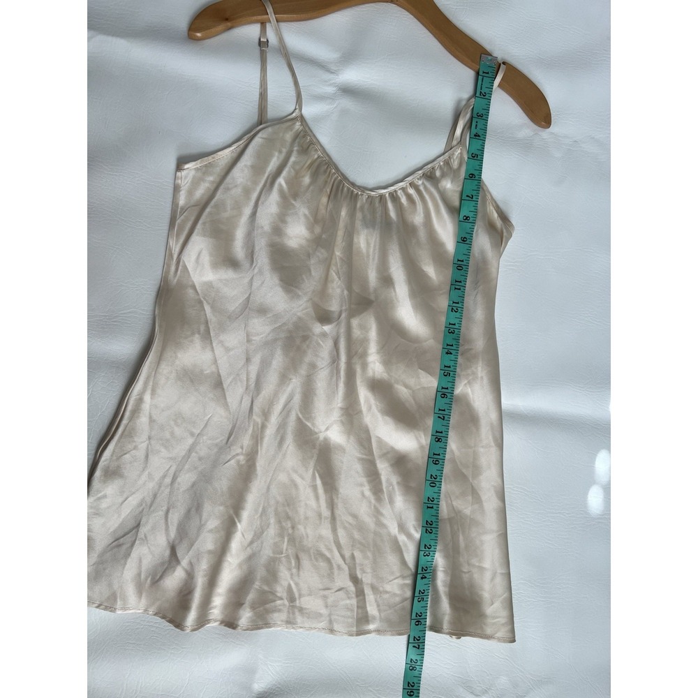 Jak & Rae Anthropologie 100% Silk Cami Top 8 Ivory Pearl Button Babydoll Slip - Picture 9 of 9